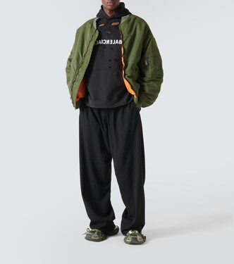 Sudadera con capucha Destroyed de algodón | Balenciaga