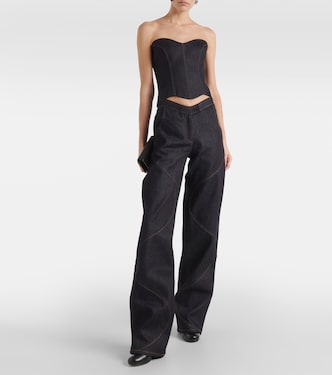 Top bustier Hyn en jean | Aya Muse