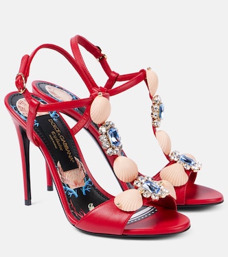 Sandalias Capri de piel adornadas | Dolce&Gabbana