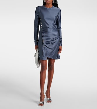 Vestido corto de jersey fruncido | Rabanne