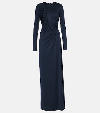 Asymmetric ruched jersey gown | Victoria Beckham