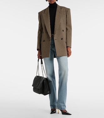 Checked oversized wool-blend blazer | Saint Laurent