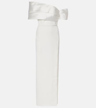 Robe Alexis aus Twill und Crêpe | Solace London
