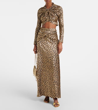 Tiger-print metallic top | Rabanne