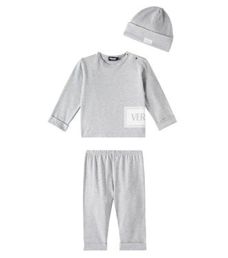 Baby jersey top, pants, and beanie set | Versace Kids