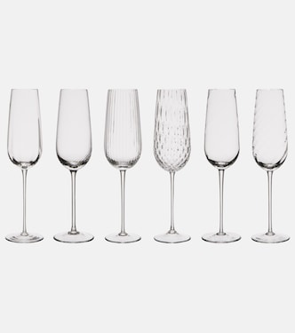 Tolomeo set of 6 champagne flute glasses | NasonMoretti
