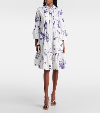 Miniabito in cotone con stampa floreale | Erdem