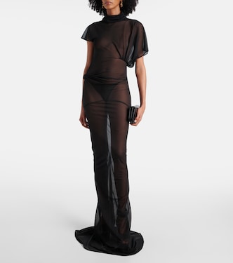 Lilith sheer organza jersey gown | Rick Owens