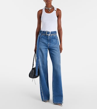 Piercing cotton jersey tank top | Jean Paul Gaultier