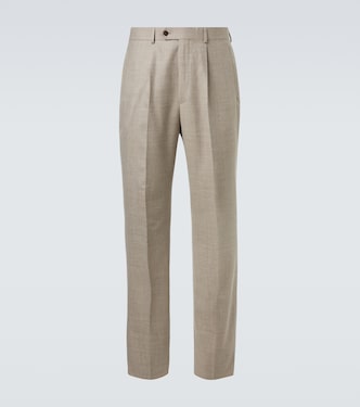 Pantalones rectos en sarga de lana | Dunhill