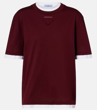 T-shirt in jersey di cotone | Prada