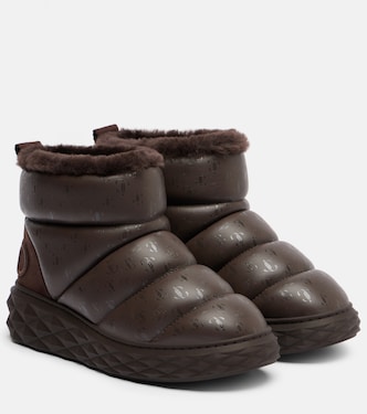 Schneestiefel Xan aus Leder mit Shearling | Jimmy Choo
