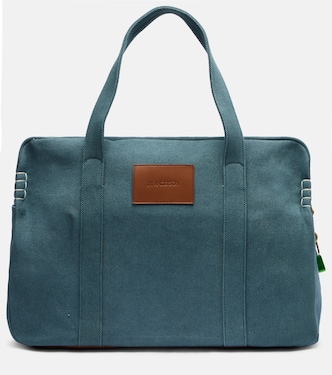Small leather-trimmed canvas weekender | JW Anderson