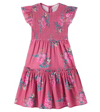 Ester floral shirred cotton dress | C'era Una Volta