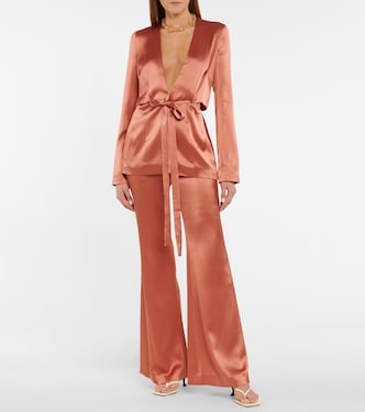Slashed satin jacket | Galvan