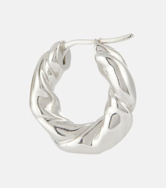 Twisted sterling silver hoop earrings | Loewe