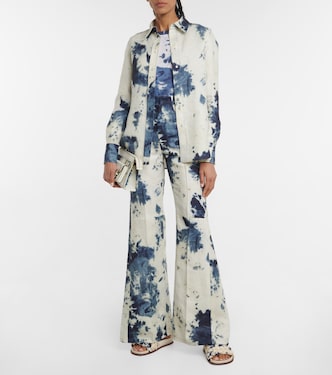 Tie-dye linen flared pants | Chloé