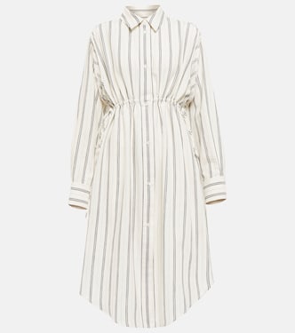 Striped cotton and wool shirt dress | MM6 Maison Margiela