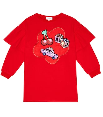 Appliquéd cotton sweatshirt dress | Marc Jacobs Kids