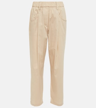 Pantalon tapered en coton | Brunello Cucinelli