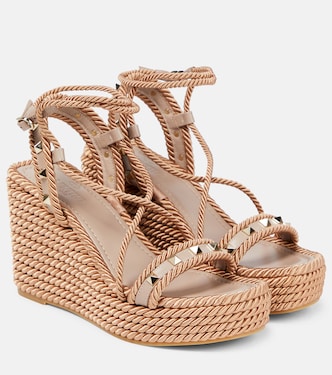 Sandalias con cuña Rockstud | Valentino Garavani