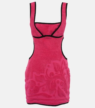 Jacquard cutout cotton minidress | Marine Serre