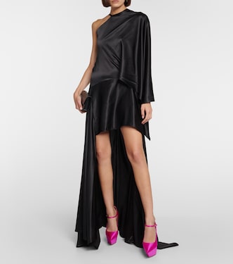 Yigit satin platform pumps | Amina Muaddi