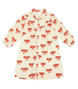 Tiny Bow cotton corduroy dress | Tinycottons