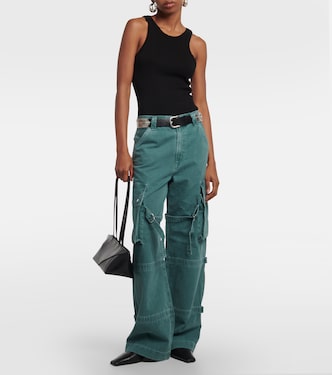 Mid-Rise Wide-Leg Jeans Vivian Strap | Agolde