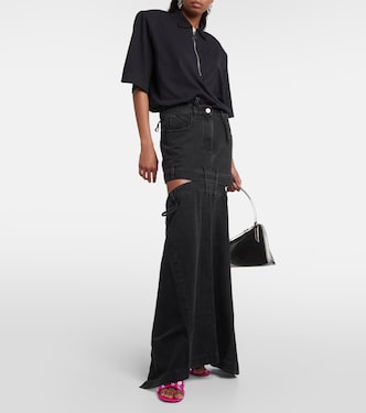 Deconstructed denim maxi skirt | The Attico