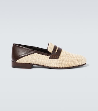 Loafers Padstow aus Raffiabast mit Leder | Manolo Blahnik