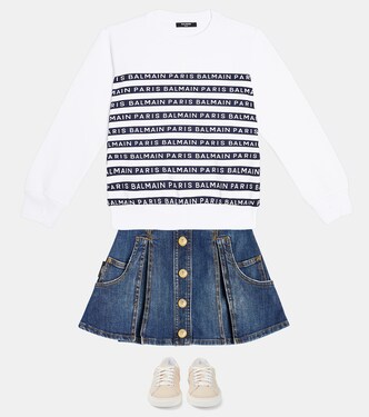 Sudadera de jersey de algodón con logo | Balmain Kids