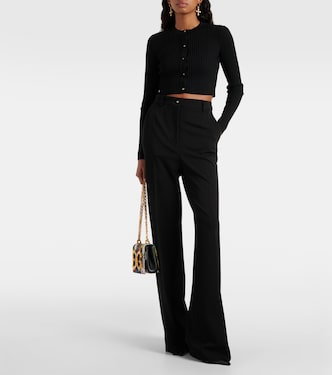 Cárdigan cropped de punto acanalado | Dolce&Gabbana