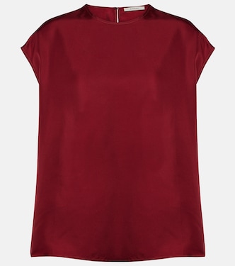 Dasha silk twill top | Asceno