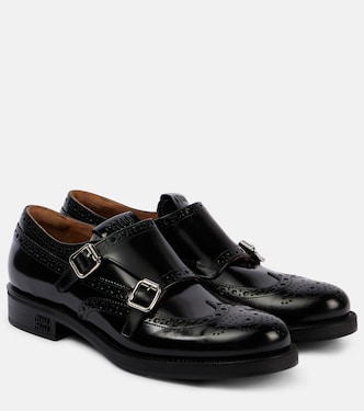 x Church's brushed leather monk strap brogues | Miu Miu