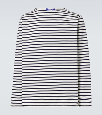 T-shirt di misto cotone a righe | Junya Watanabe