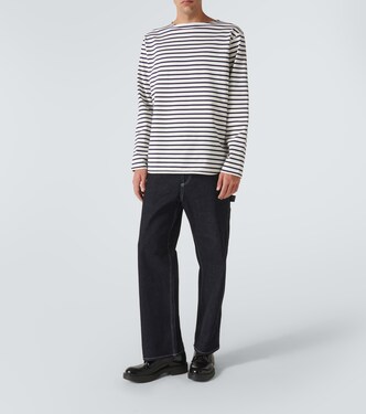 T-shirt di misto cotone a righe | Junya Watanabe