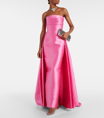 Strapless satin twill gown | Solace London