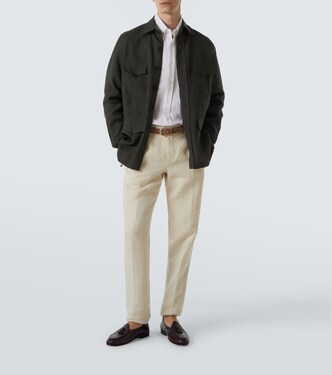 Safari linen jacket | Rubinacci