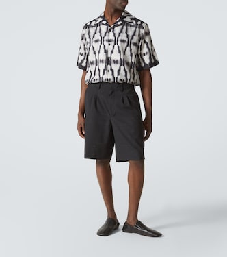 Shorts in cotone e lana mélange | Commas