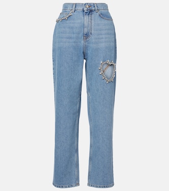 Jeans rectos con cristales | Area