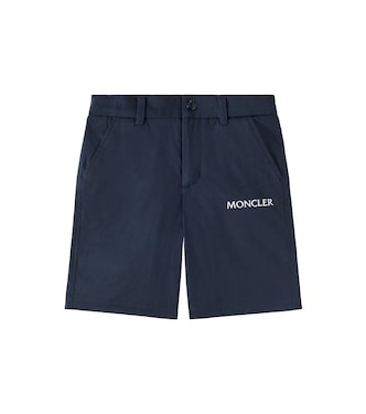 Logo cotton-blend gabardine shorts | Moncler Enfant