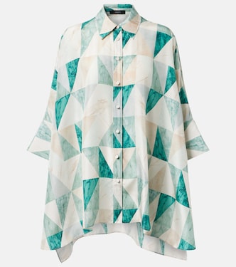 Camicia oversize Arcole in seta con stampa | Joseph