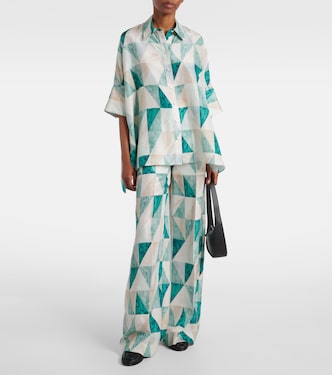 Camicia oversize Arcole in seta con stampa | Joseph