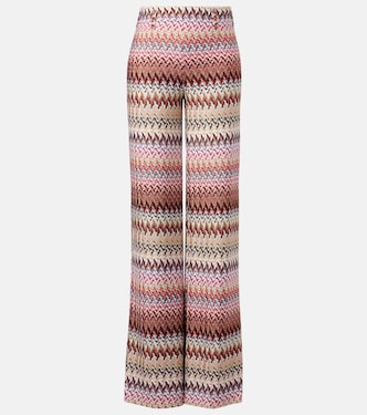 Pantaloni a gamba larga con lamé a zig-zag | Missoni