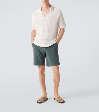 Cotton terry shorts | Fedeli