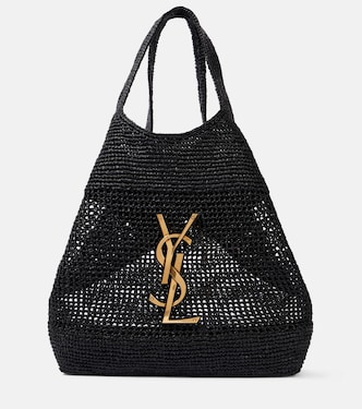 Icare Cassandre Maxi crochet raffia tote bag | Saint Laurent