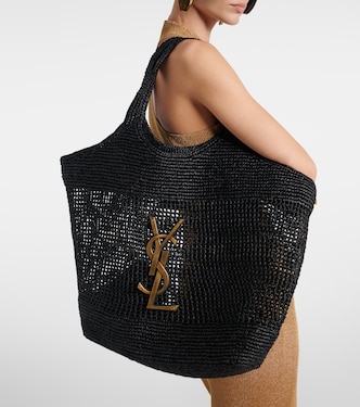 Cabas Icare Cassandre Maxi en crochet et raphia | Saint Laurent