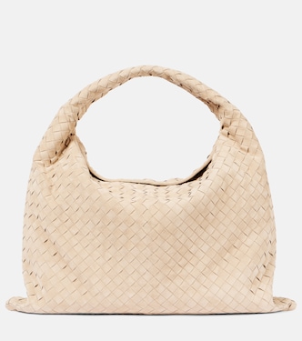 Hop Large Intrecciato suede shoulder bag | Bottega Veneta