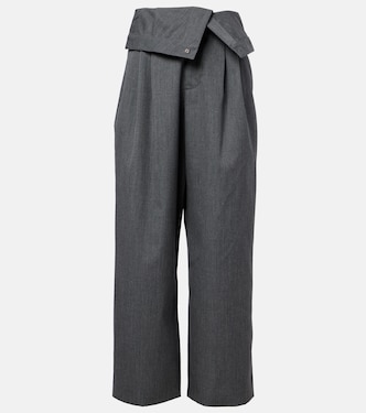 High-rise wool wide-leg pants | JW Anderson